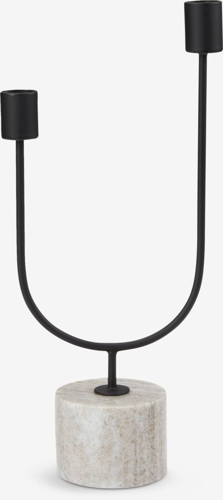 Candlestick KURT W15xL7xH33cm black