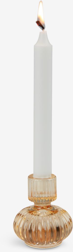 Candlestick FRODE D8xH9cm yellow
