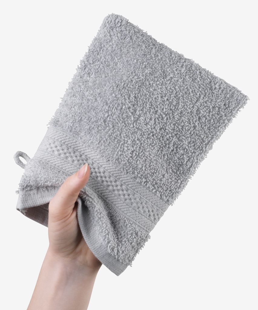 Wash glove UPPSALA 14x20 light grey