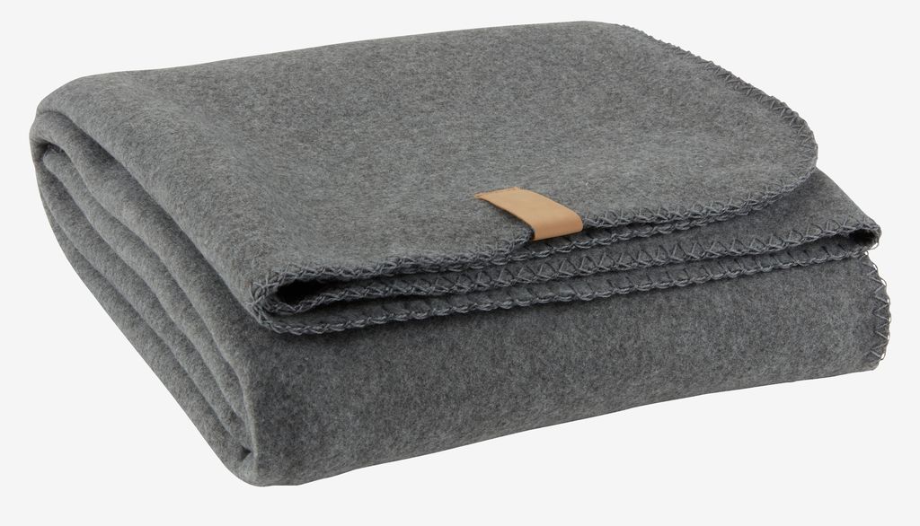 Fleece throw DAGLILJE 130x170 dark grey