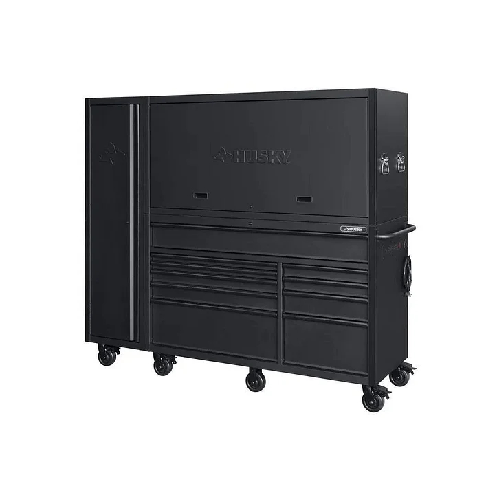 80 Wide 10 Drawer Deep Combo Tool Chest and Roller Cabinet Set, Matte Black (Set of 3)