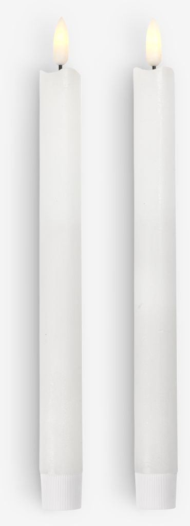 LED taper candle ESBEN H25cm pack of 2
