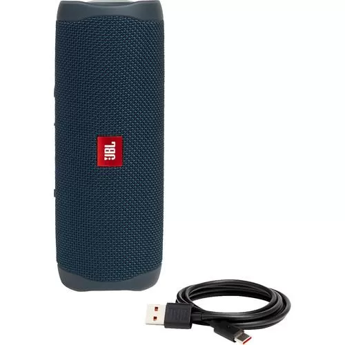 JBL Flip 5 Waterproof Bluetooth Speaker (Ocean Blue)