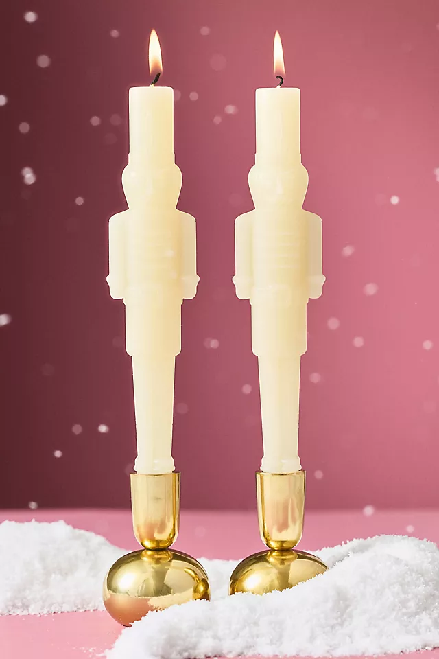 Nutcracker Taper Candles, Set of 2
