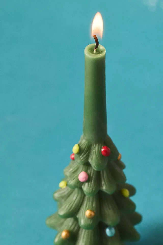 Festive Tree Decorative Shaped Wax Candle