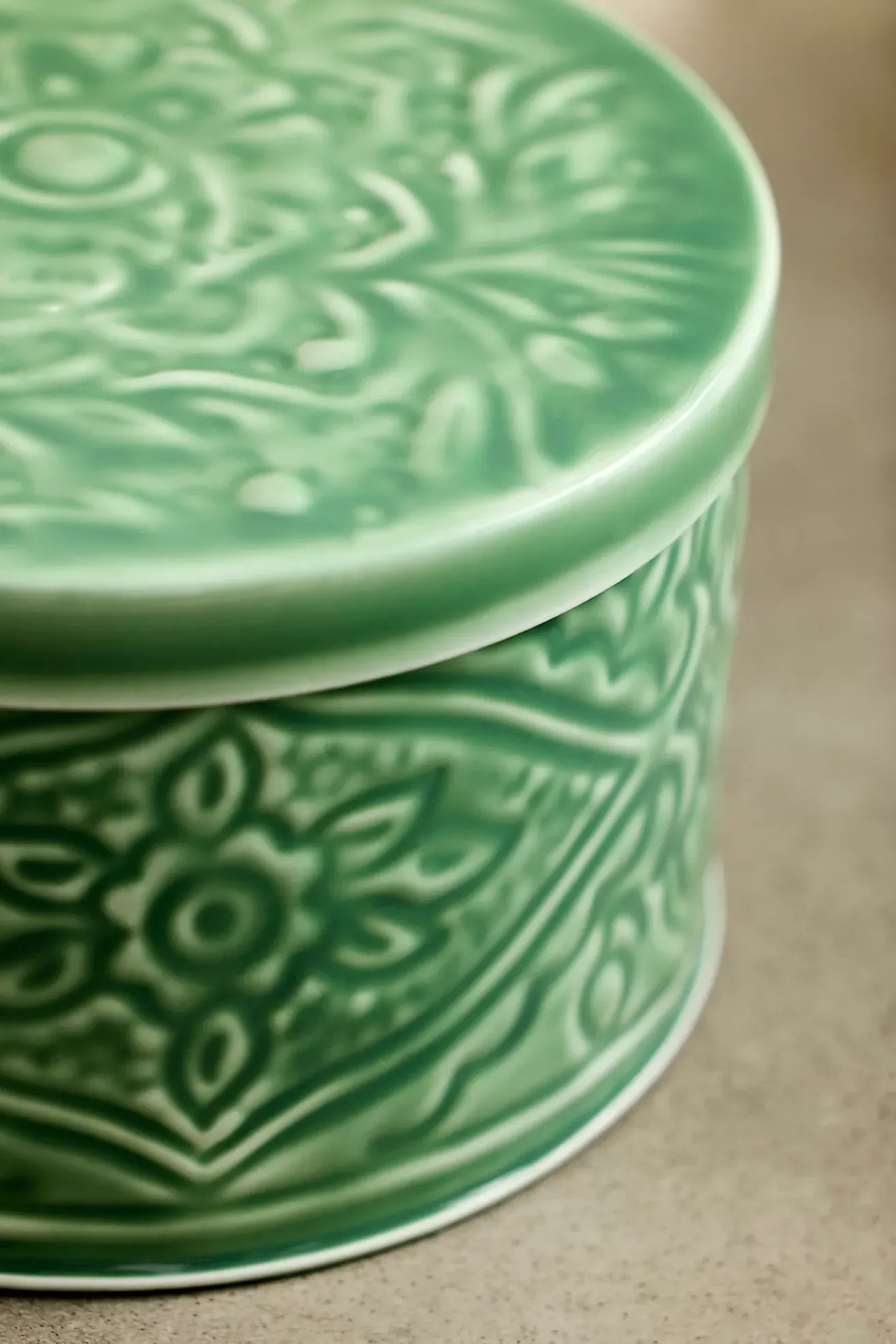Enamelware Cookie Tin, Mint