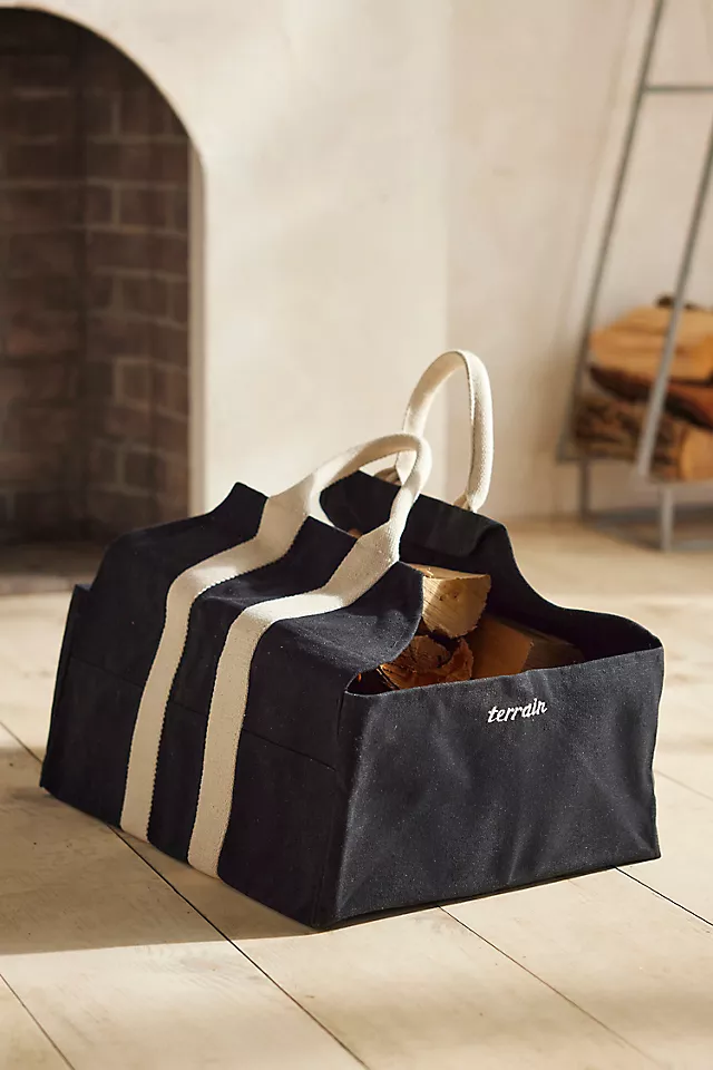 Waxed Canvas Log Carrier