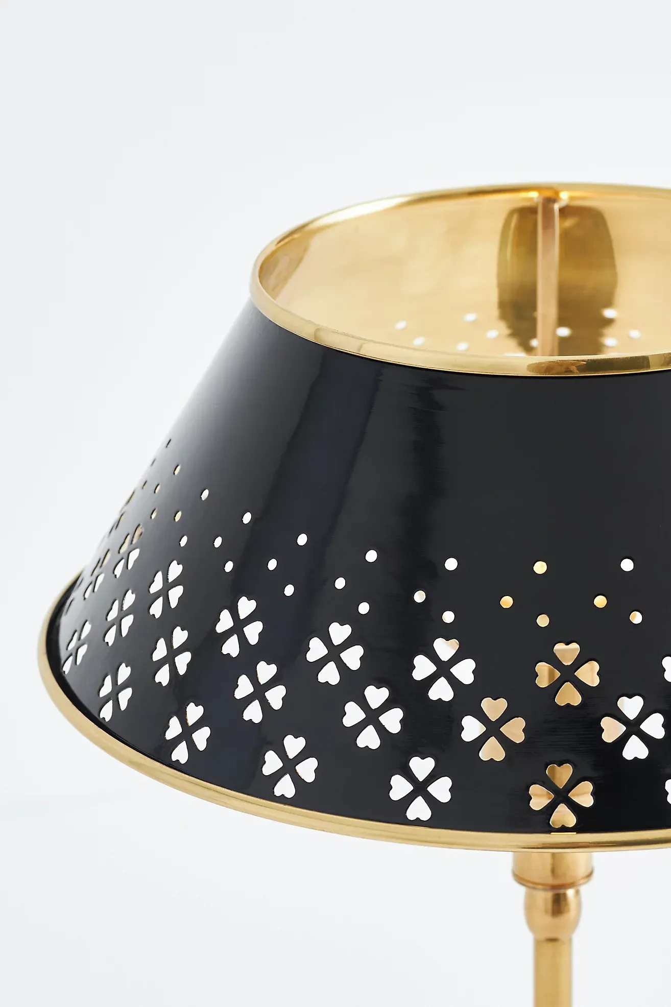 Amilia Enameled Brass Perforated Table Lamp