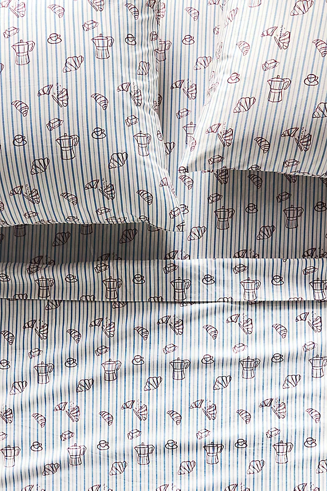 dduende studio Café Icon Cotton Percale Sheet Set