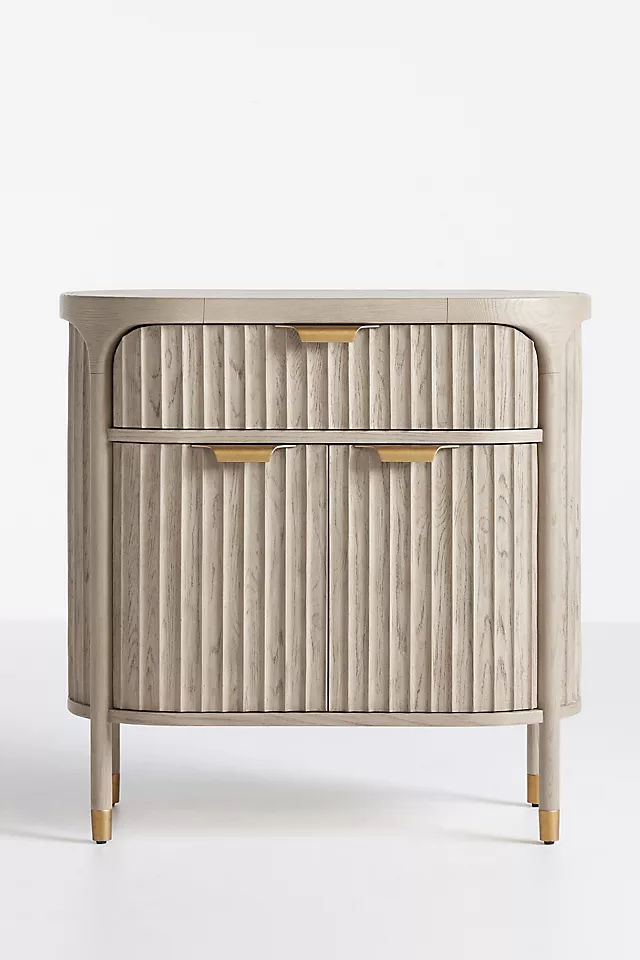 The Isla Fluted-Wood Entryway Cabinet