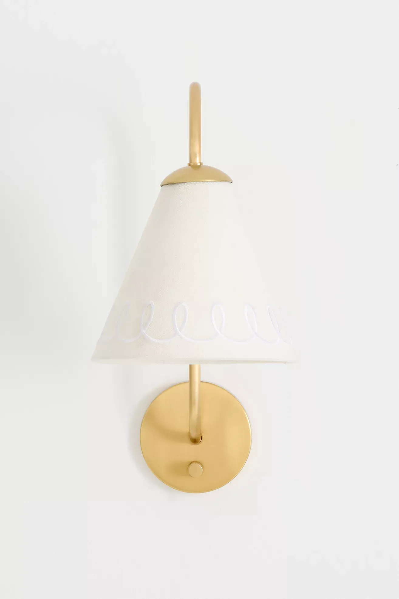 Maeve Embroidered Loop Shaded Sconce Wall Light