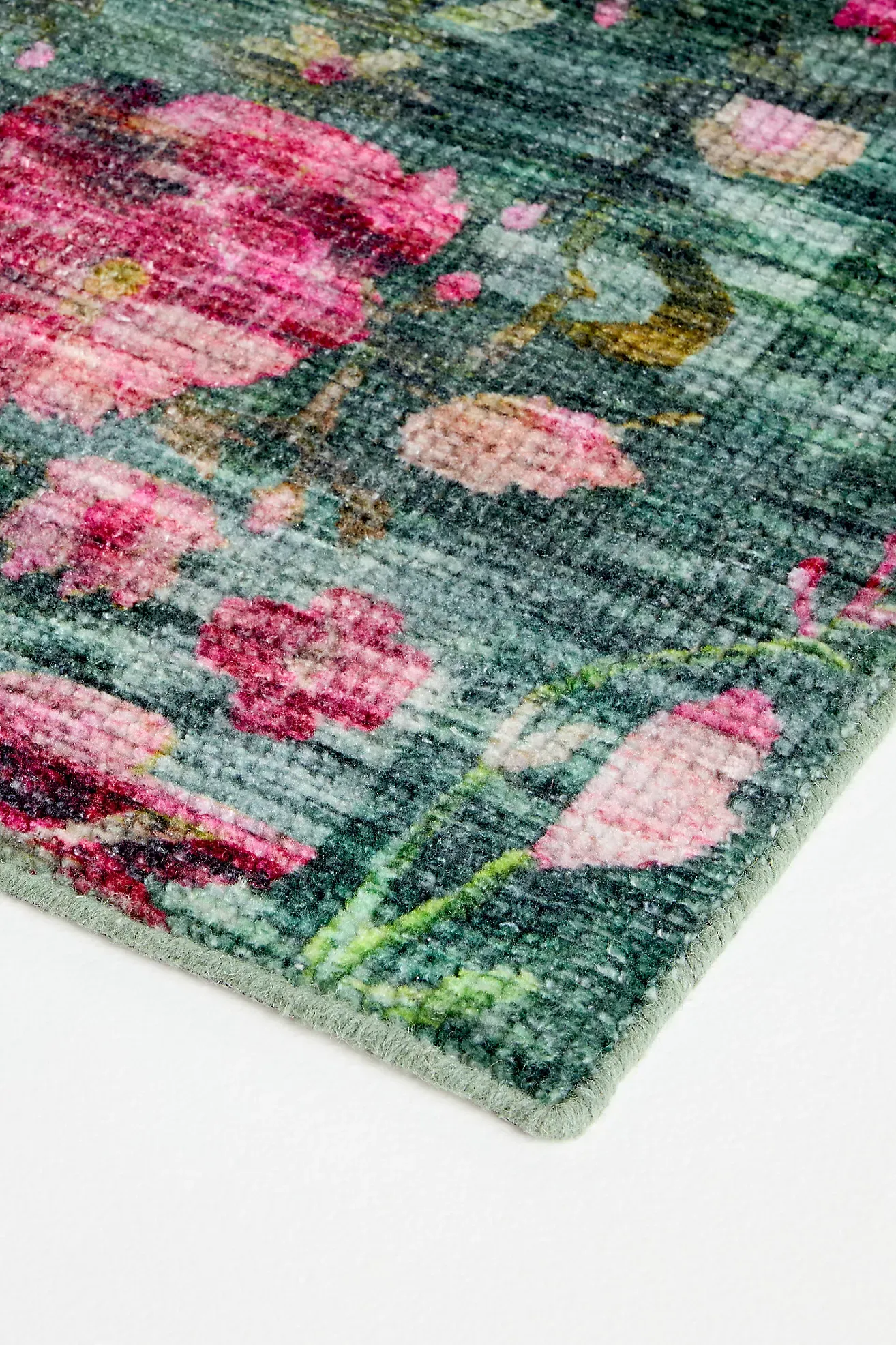 Ren Printed Easy-Care Floral Rug