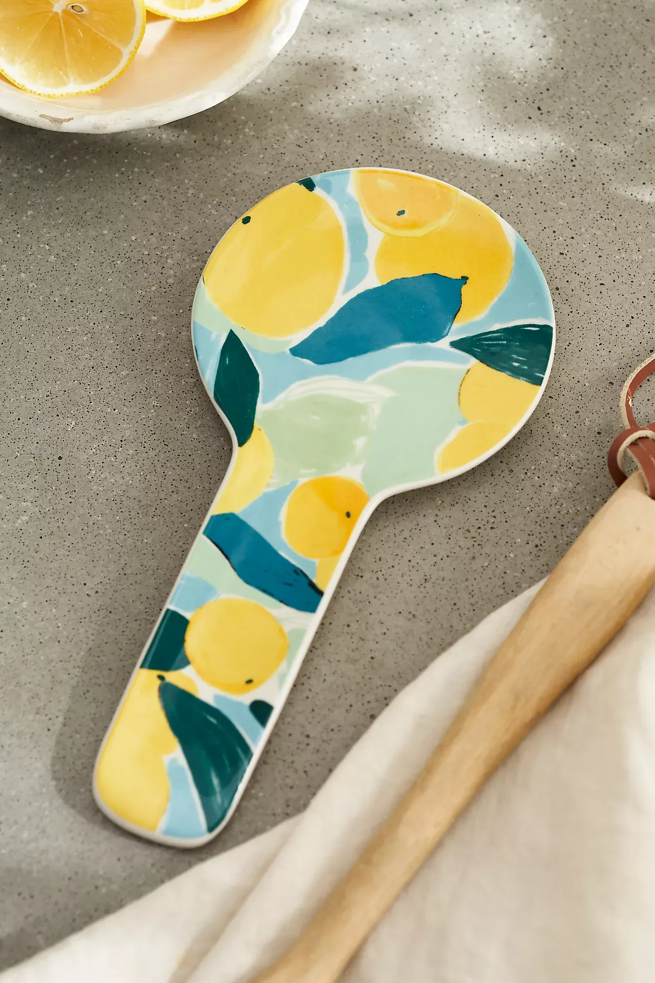 Citrus Grove Stoneware Spoon Rest