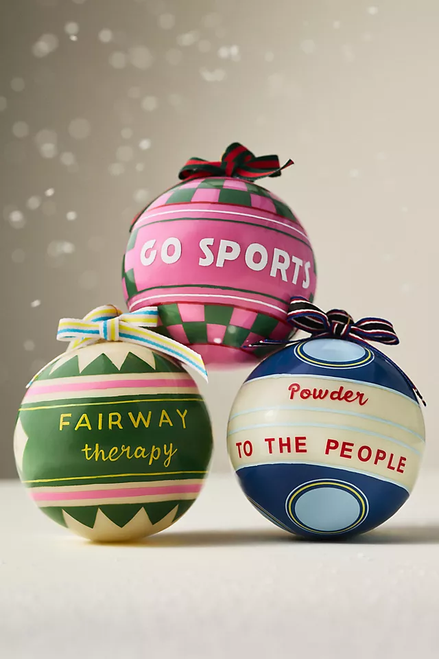 Go Sports Glass Ornament