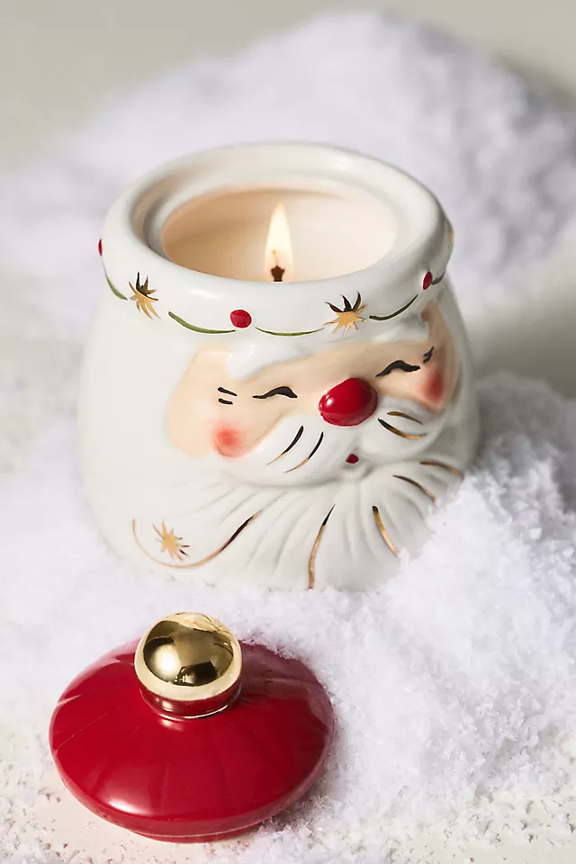Santa Woody Fresh Balsam & Cedarwood Ceramic Candle