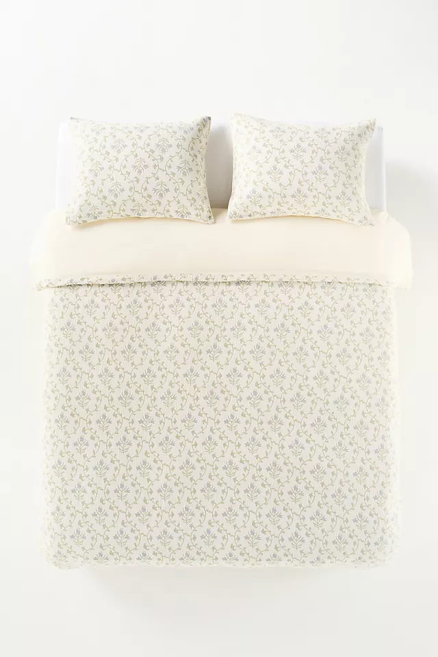 Ellie Cotton Floral Woven Duvet Cover