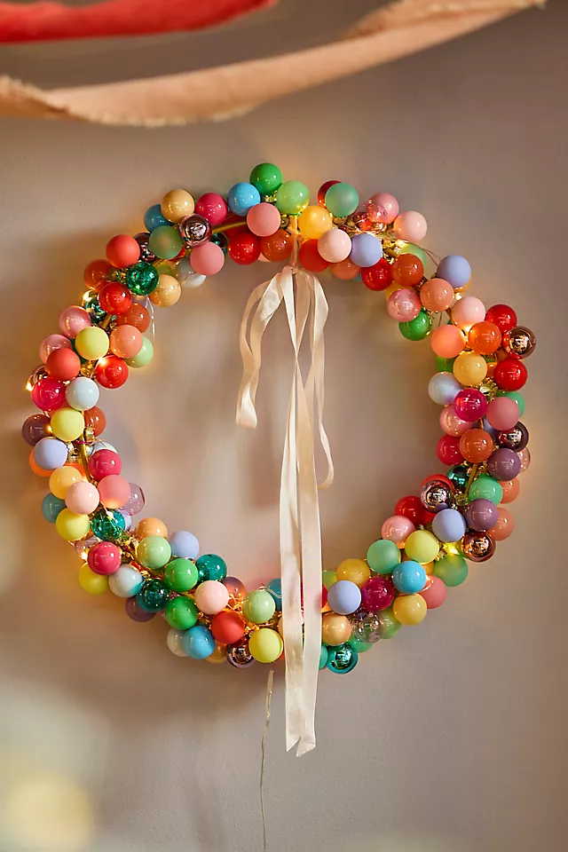 Good Cheer Miniature Bauble Ornament Wreath