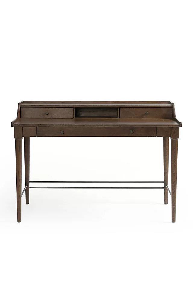 Moreau Oak Three-Drawer Writing Desk