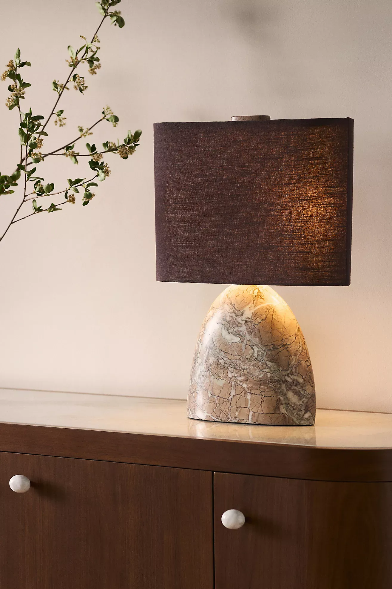 Palmer Marble Oval Table Lamp