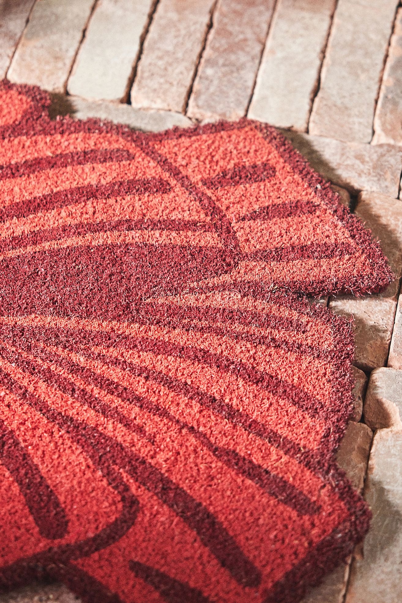 Bow-Shaped Coir Printed Doormat