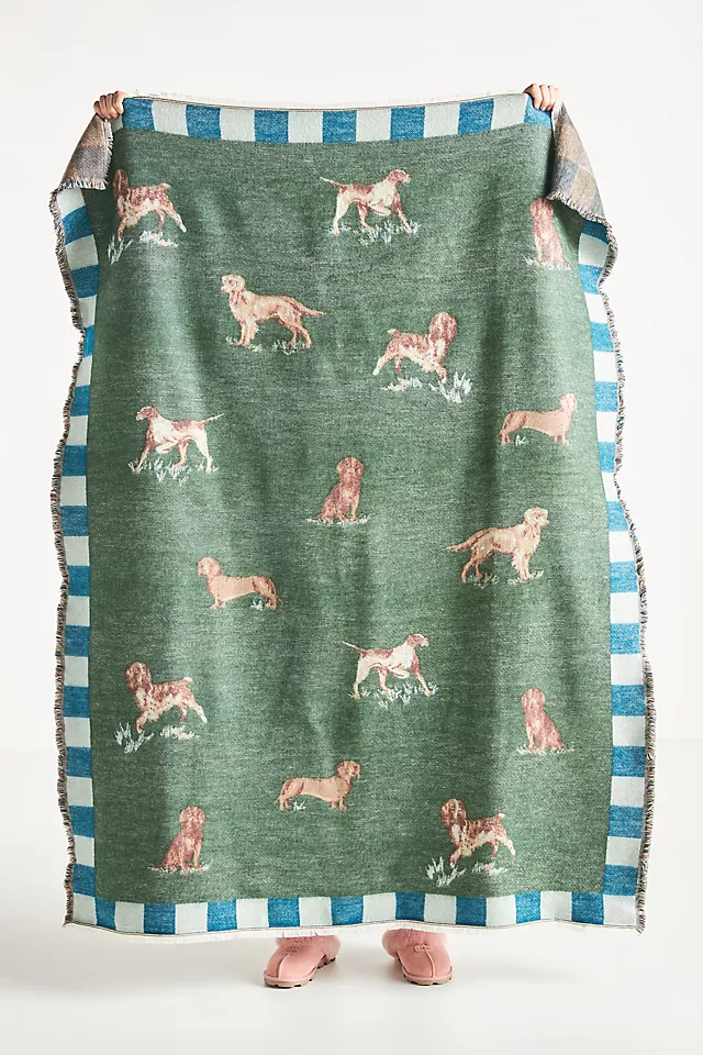 Woven Jacquard Patterned Throw Blanket