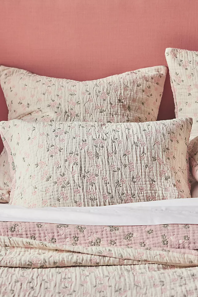 Floral Field Cotton Floral Jacquard Coverlet