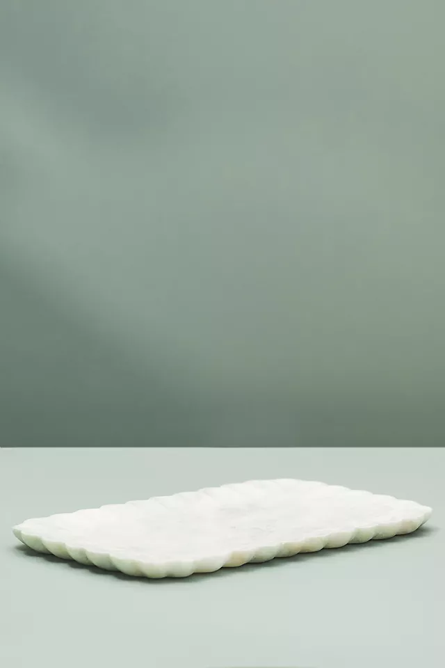 Marble Scalloped Tray