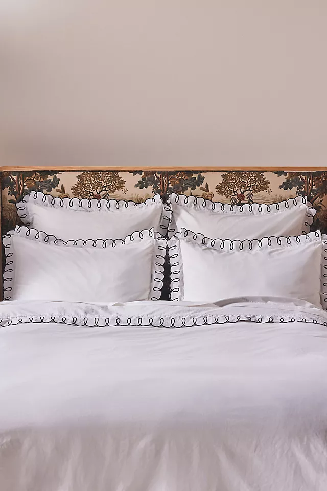 Maeve by Anthropologie Organic Cotton Looped Embroidered Duvet Cover