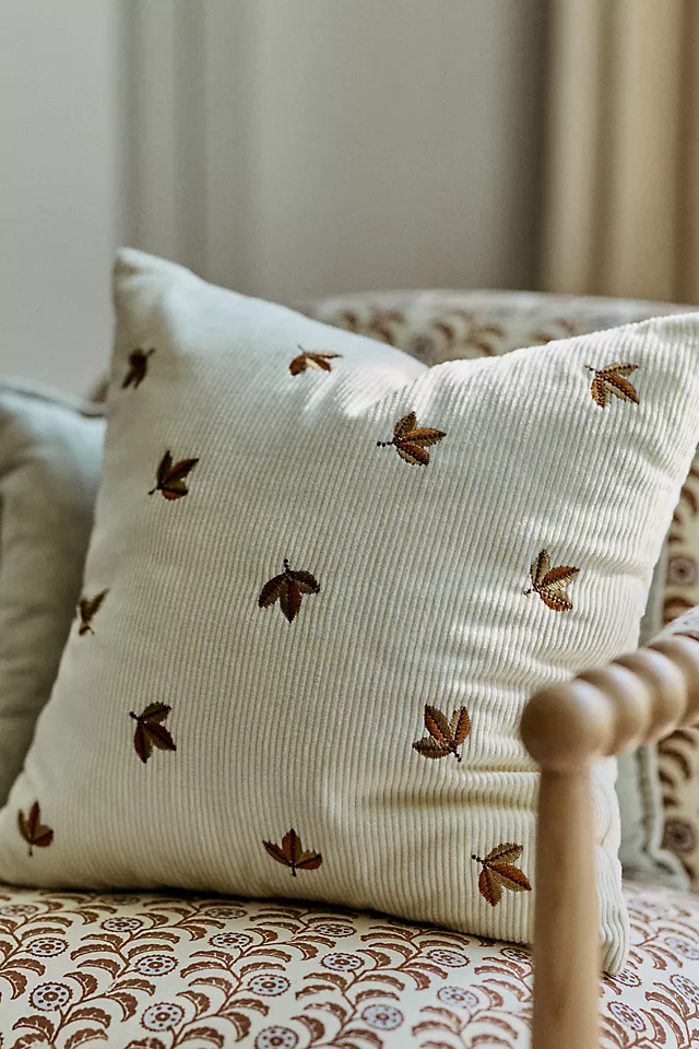 Velvet Corduroy Embroidered Icon Pillow