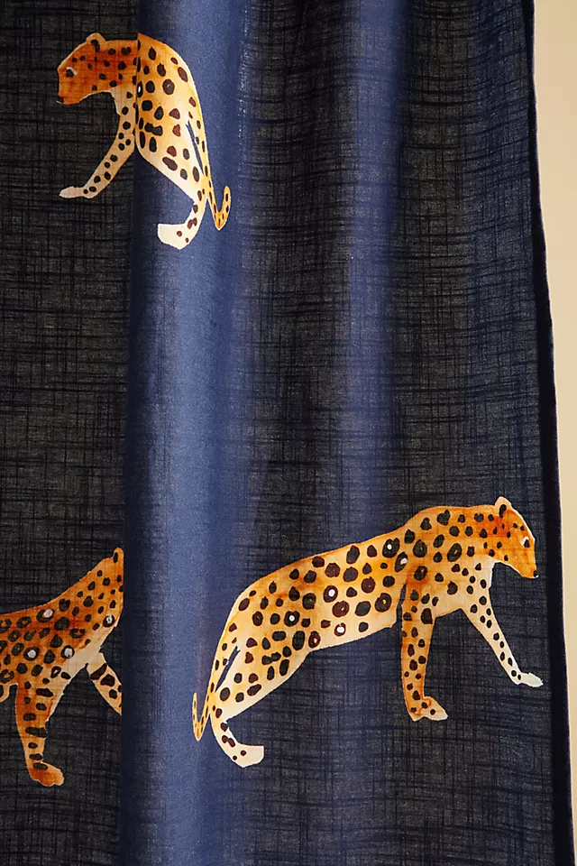 Leopard Organic Cotton Shower Curtain