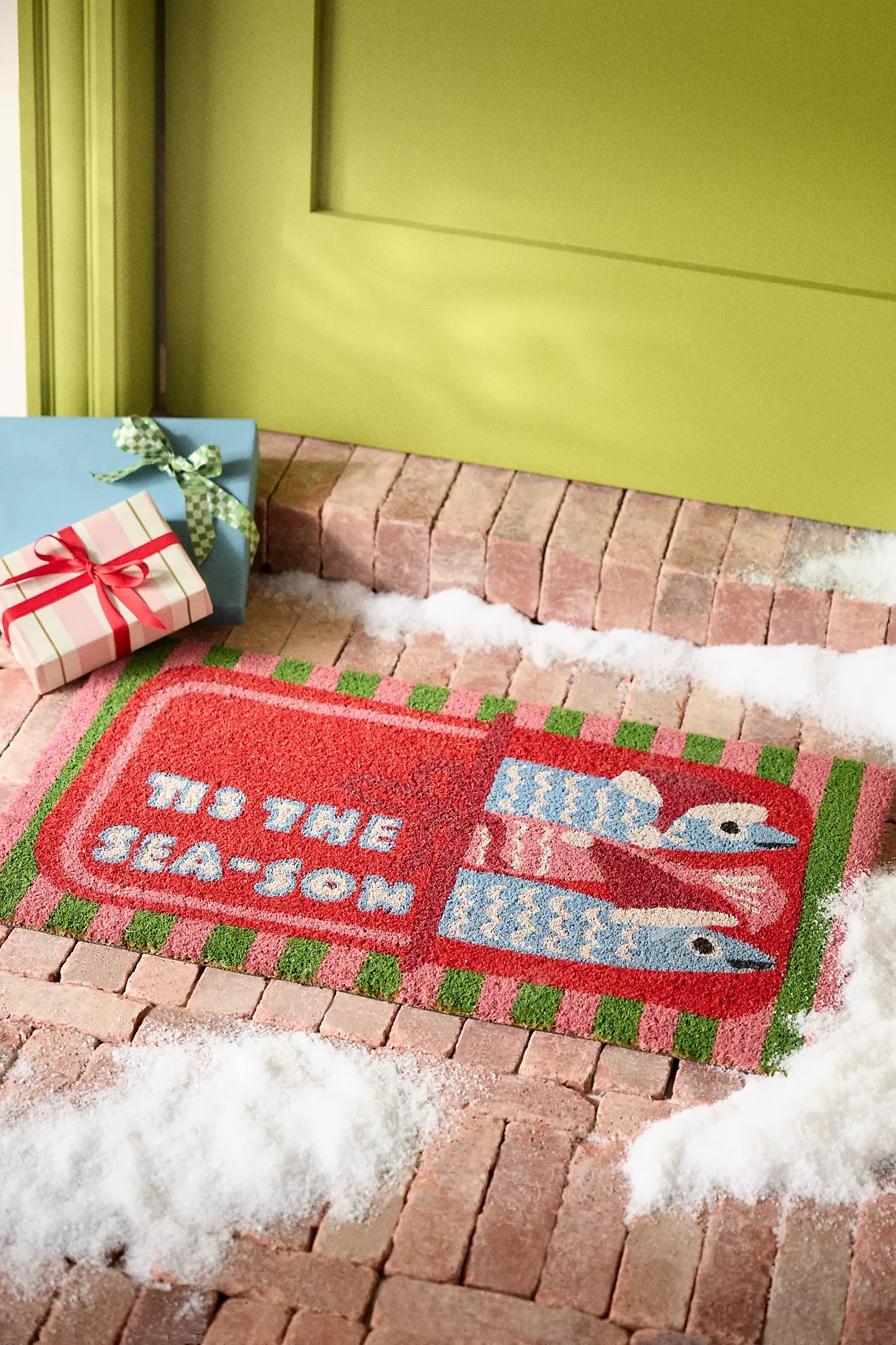 Tis the Season Sardines Coir Printed Doormat