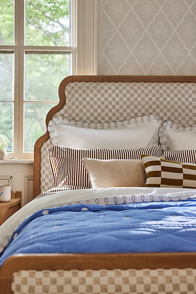 Maeve by Anthropologie Cotton Polka Dot Embroidered Quilt