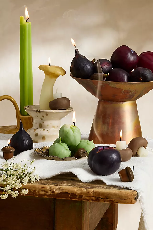 Happy Organics Fig Beeswax Candles, Set of 2