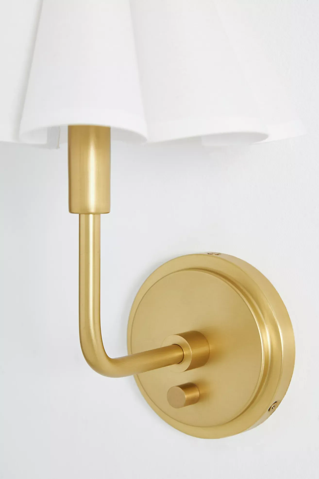 Polly Scalloped Shaded Metal Sconce Wall Light