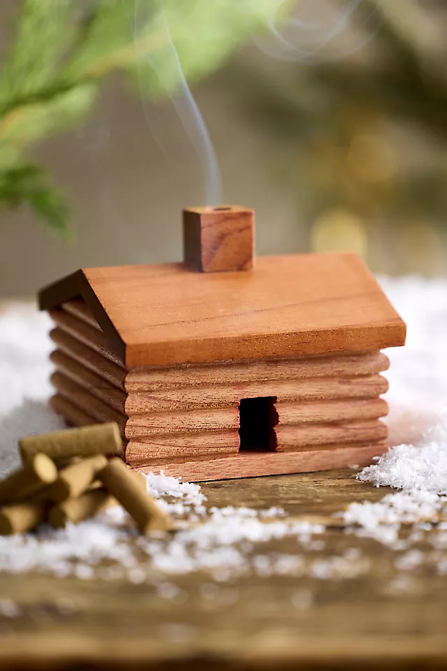 Log Cabin Incense Holder + Balsam Fir Incense