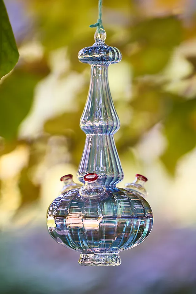 Glass Hummingbird Feeder