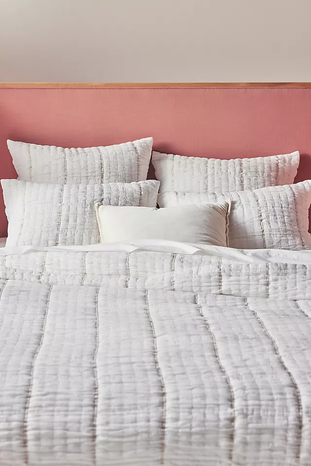 Striped Cotton Gauze Coverlet