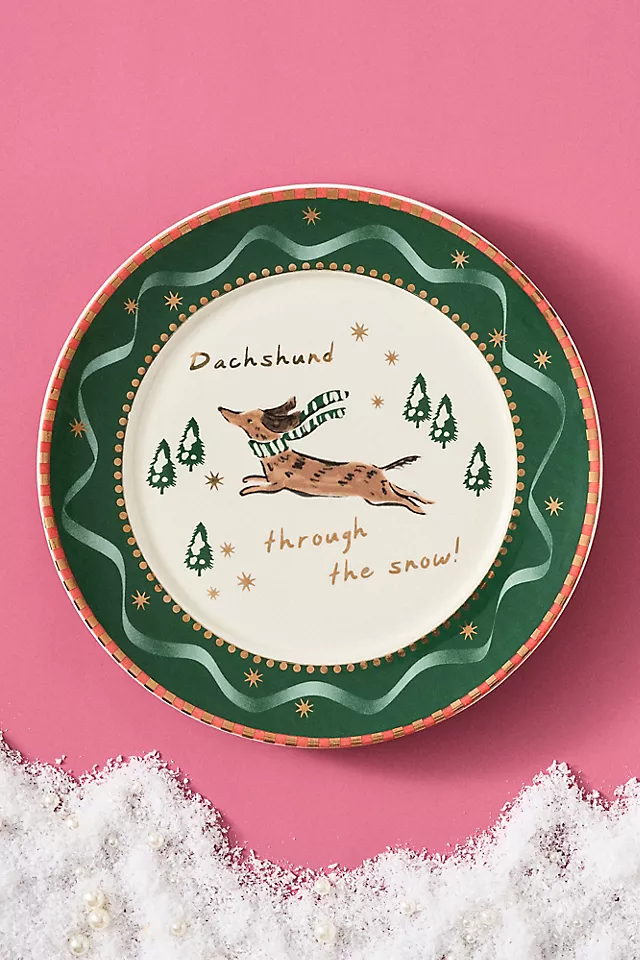 Caroline Stoneware Holiday Dessert Plate