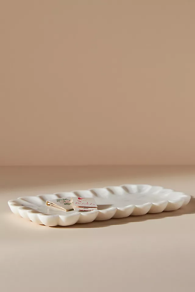 Marble Scalloped Tray