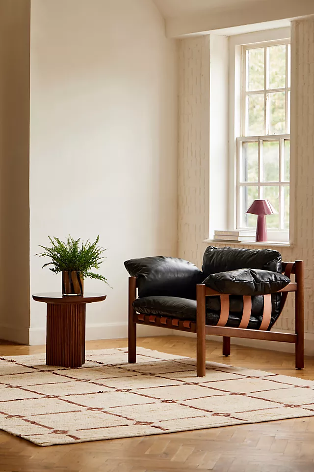 Scout Burl Wood Fluted Side Table