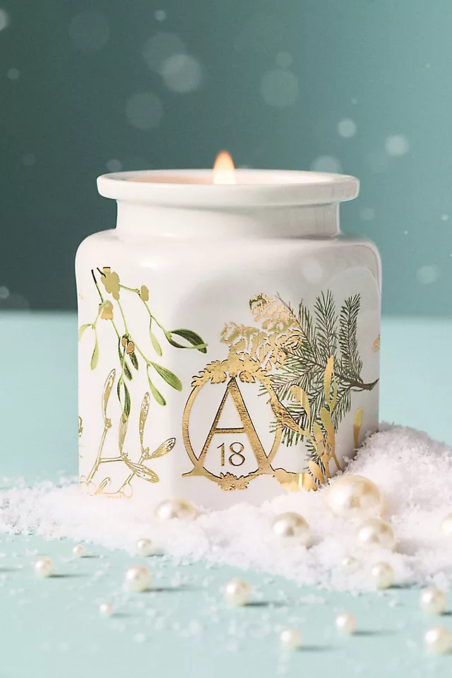Apothecary 18 Fresh Mistletoe & Moss Ceramic Candle
