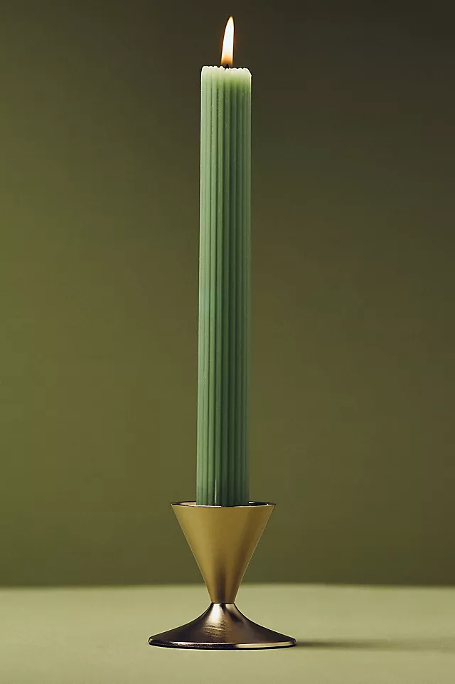 Naya Tinted Brass Lacquer Taper Candle Holder