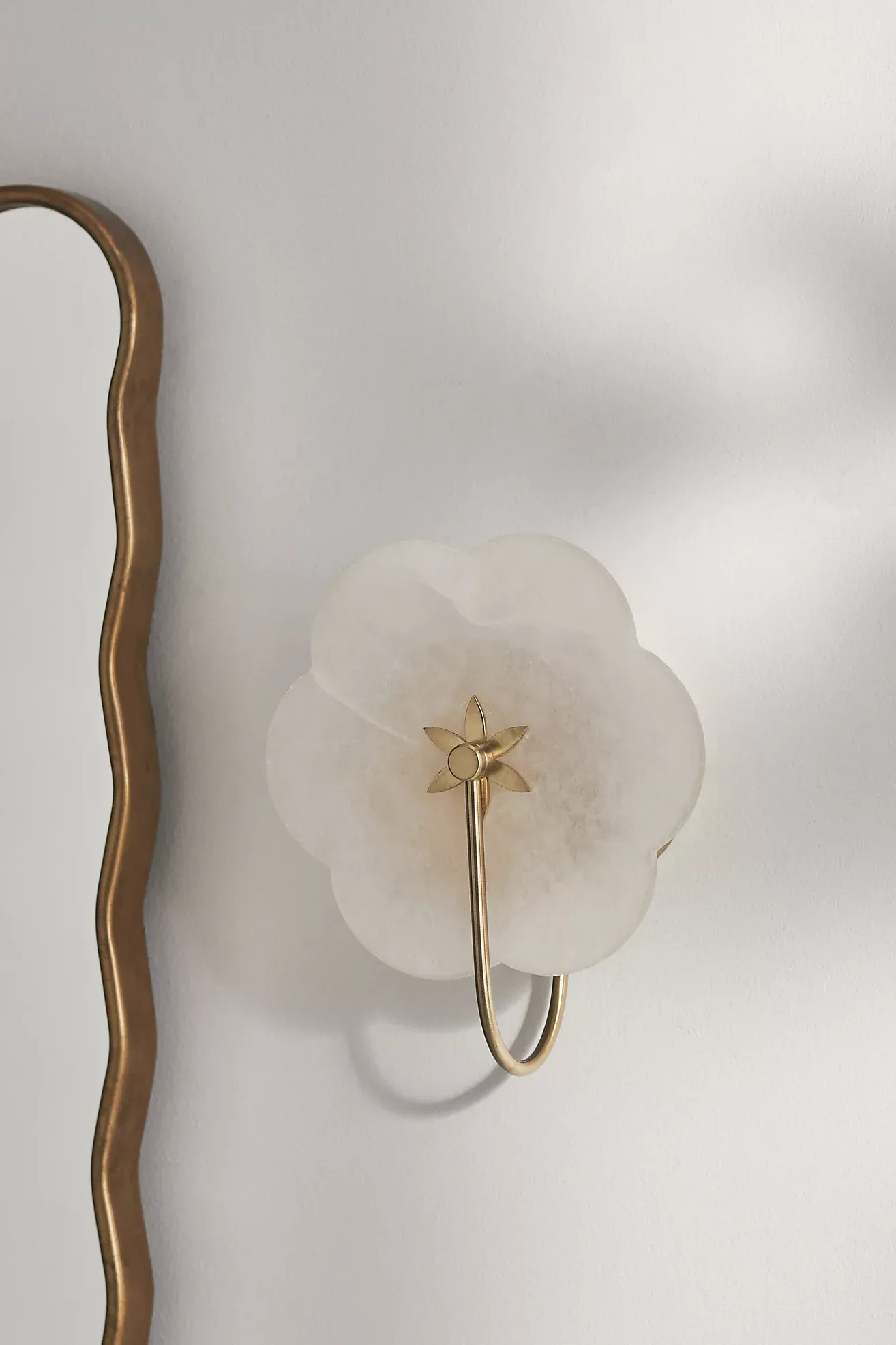 Leela Flower Alabaster Bath Sconce Wall Light
