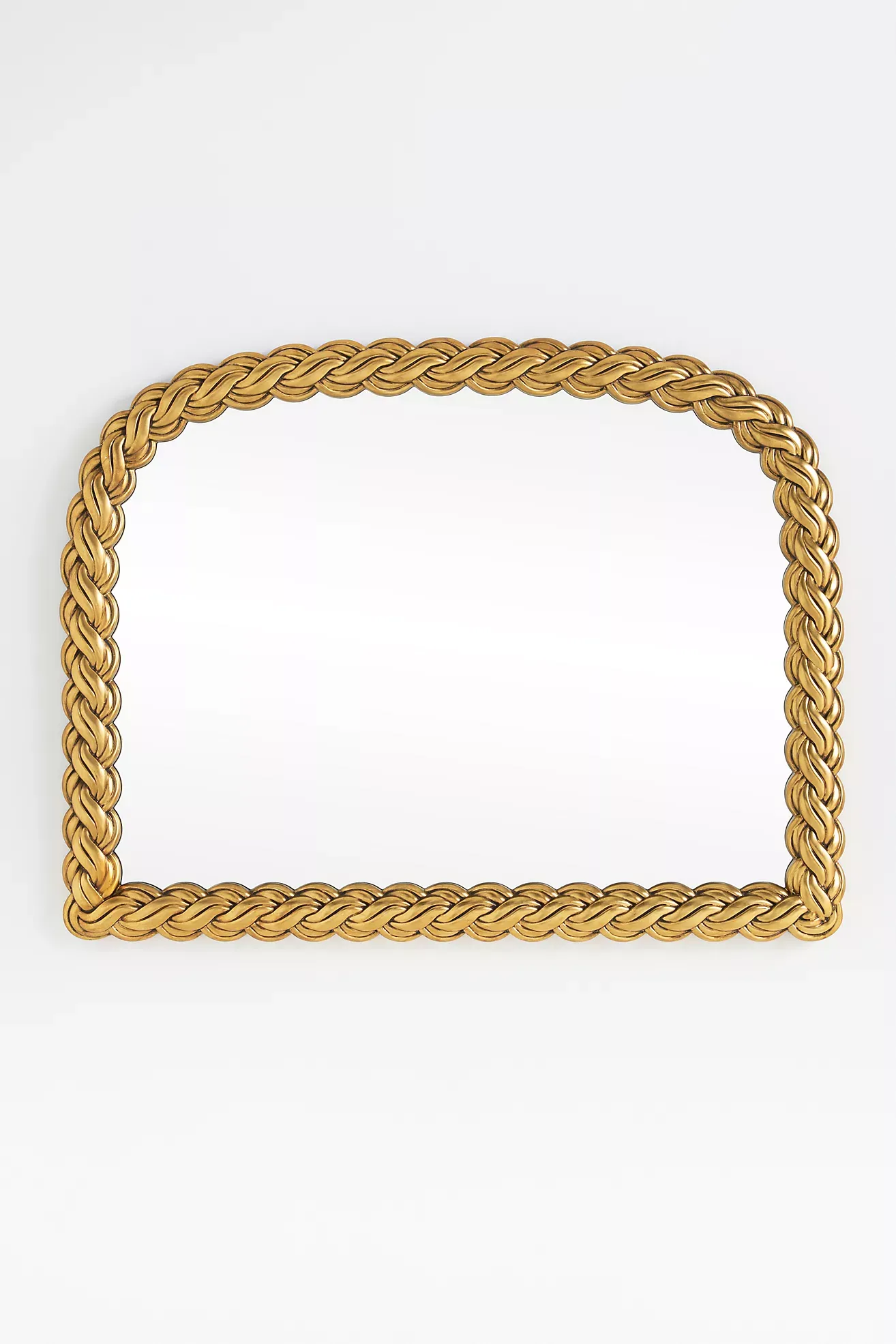 Wren Gilded Braid Chain Arch Mantel Mirror
