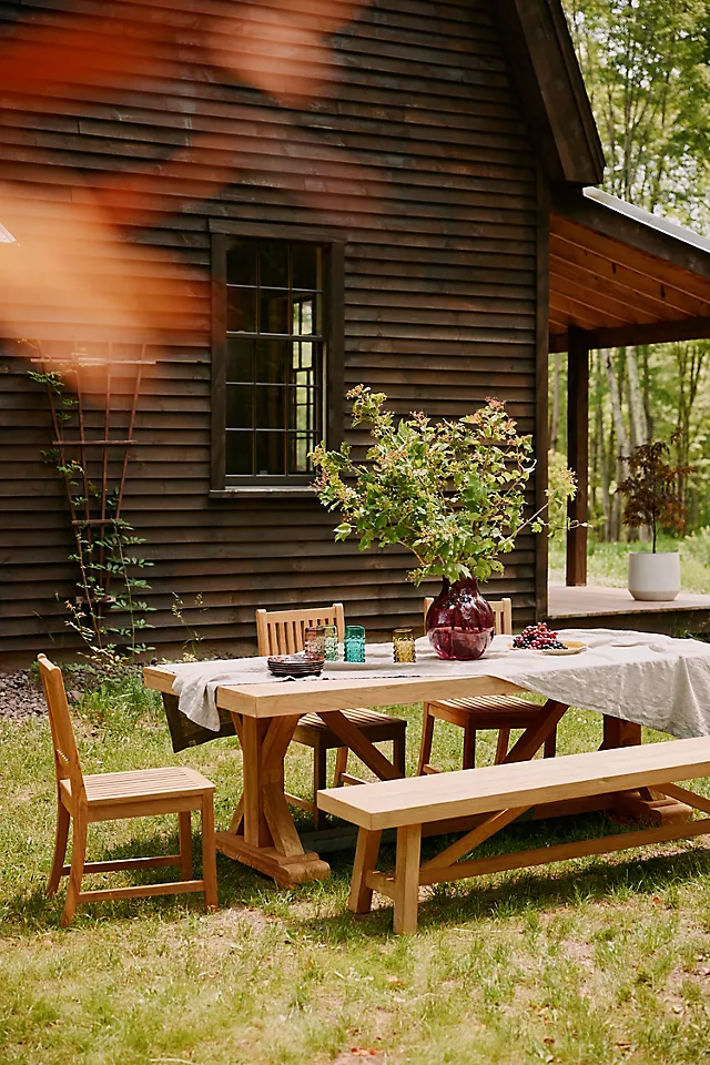 Trestle Teak Dining Table
