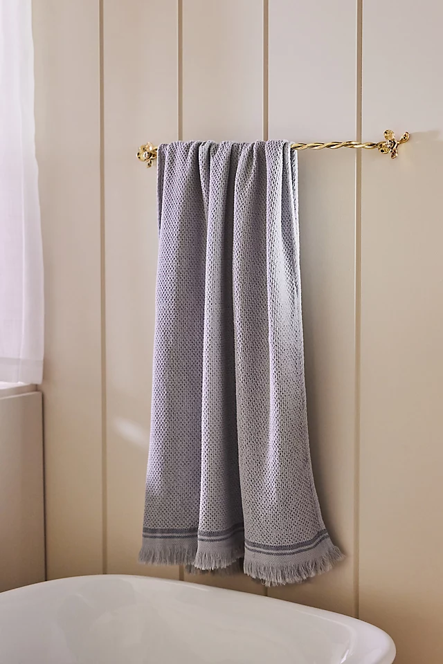 Elwood Mixed Metal Floral Towel Bar