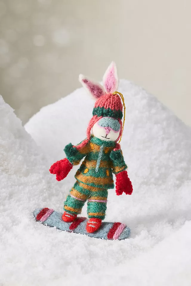 Sporty Bunny Felt Ornament